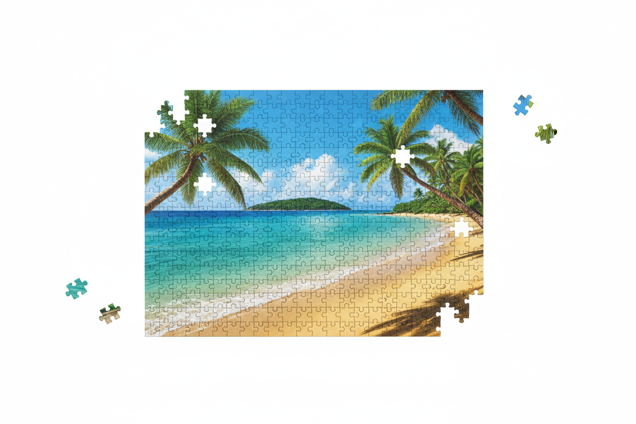 sublimation rectangle puzzle with image