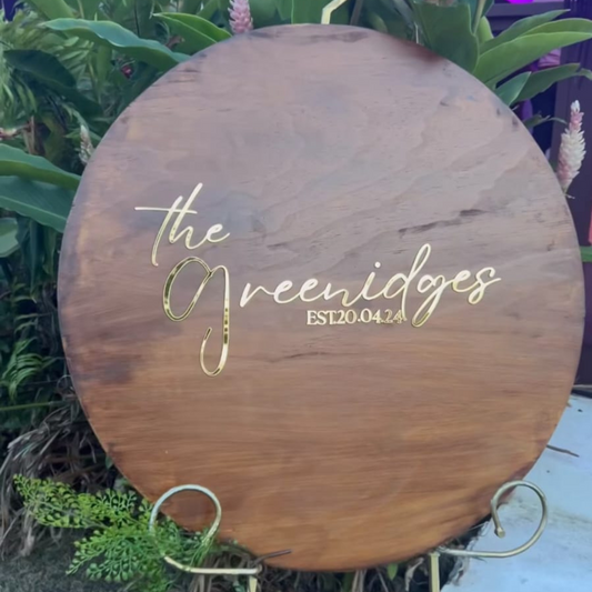 30 inch Circle Wooden Sign